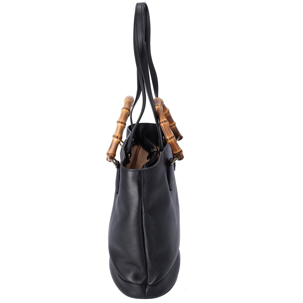 GUCCI Bamboo Diana Tote Bag 750394 Black Leather - Picture 2 of 7